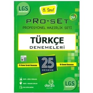 DORYA | 8. SINIF TÜRKÇE PRO-SET DNM.LERİ 20 SORU*25 DNM. - 2020