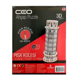 CEO | 3D AHŞAP PUZZLE BASKILI - PISA KULESİ