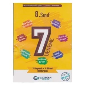 GEZEGEN | 8.SINIF DENEME SINAVI 7' Lİ FASİKÜL DENEME - 2022