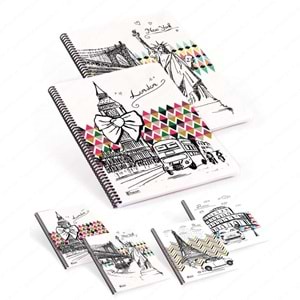 KESKİNCOLOR | WORD CİTİES A4 100 YP ÇİZGİLİ SPR DEFTER