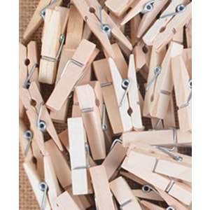 KRAF | KIDS AHŞAP MANDAL NATUREL BÜYÜK 25 Lİ KK165