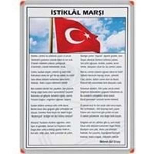 PANDA | MİLLİ LEVHA 35*50 İSTİKLAL MARŞI MDF