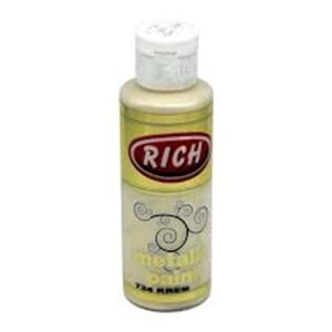 RİCH | METALİK AKRİLİK BOYA 130 cc 734 KREM