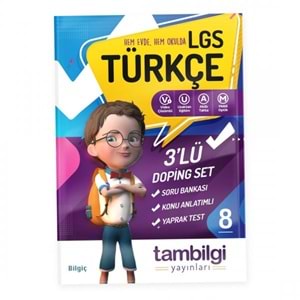 TAMBİLGİ | 8. SINIF TÜRKÇE 3 LÜ DOPİNG SET - 2021