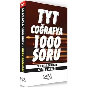 ÇAPA | TYT COĞRAFYA SORU BANKASI BANKASI 1000 SORU BANKASI - 2021