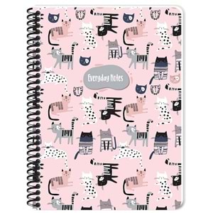 KESKİNCOLOR | ANİMALS FRİENDS DEFTER 16x22,5 80 YP. SPR KARTON KAPAK KAR.