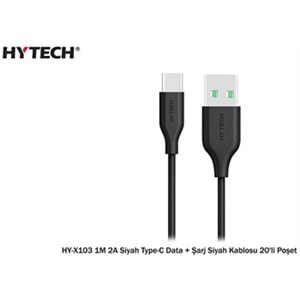 HYTECH | FAST CHAEGER ŞARJ ALETİ HY-X103 1M 2A SİYAH
