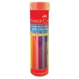 FABERCASTELL | 12 Lİ JUMBO ÜÇGEN KURU BOYA METAL KUTU