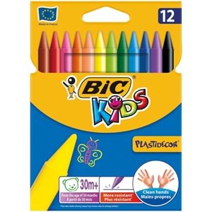BİC | PLASTİDECOR SİLİNEBİLEN PASTEL BOYA 12 Lİ