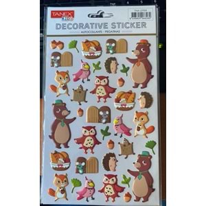 TANEX | TNX-27159 PUFFY MUTLU ORMAN HAYVANLARI SERİSİ