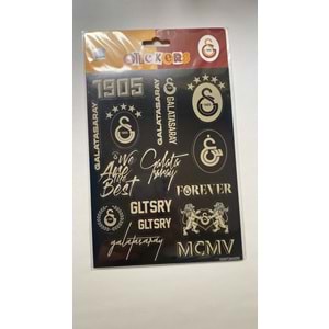 PİOLENT | GALATASARAY SİYAH ASİL STİCKER SET - GSST26005
