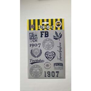 PİOLENT | FENERBAHÇE GRİ LACİVERT STİCKER SET - FBST26008