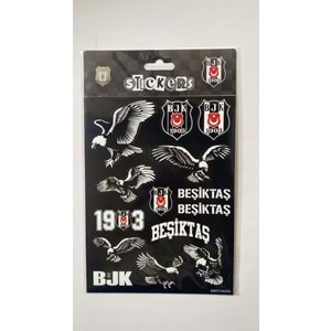 PİOLENT | BEŞİKTAŞ SİYAH BEYAZ KARTAL STİCKER SETİ - BJKST26014