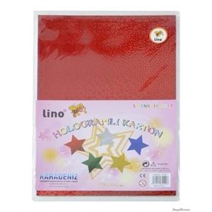 LİNO | HOLOGRAMLI KARTON 5 RENK 10'LU (23x33 cm.)