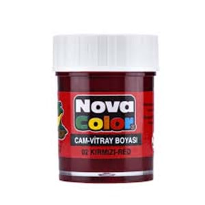 NOVACOLOR | CAM BOYASİ SU BAZLİ KİRMİZİ SİSE - NC-150