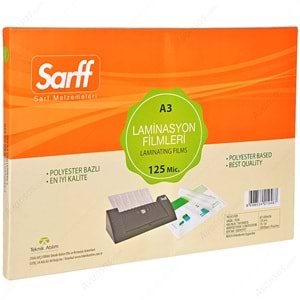 SARFF | LAMİNASYON FİLM 125 MİC. A3 100 LÜ