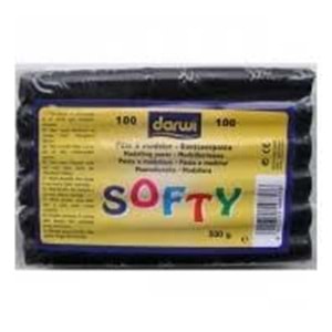 SOFTY | HİÇ KURUMAYAN OYUN HAMURU 500 GR SİYAH