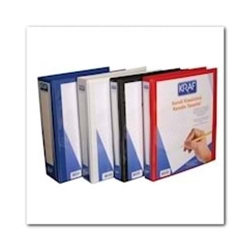 KRAF | D MEKANİZMALI KLASÖR 3 CM 2 HALKA BEYAZ