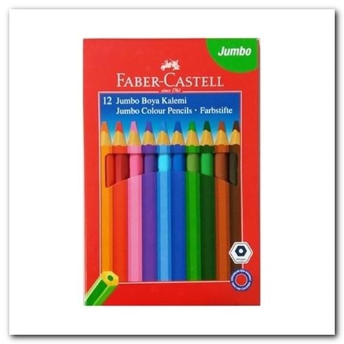 FABERCASTELL | JUMBO 12 RENK KURU BOYA