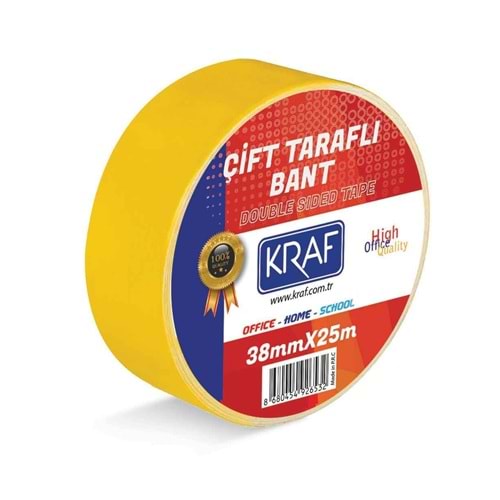 KRAF | ÇİFT TARAFLI BANT 38MMX25M 2538G