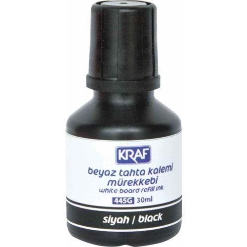 KRAF | BEYAZ TAHTA KALEM MÜREKKEBİ 30ml SİYAH 445G