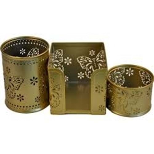 BAFİX | MASA SETİ METAL SET 3 LÜ ŞAMPANYA
