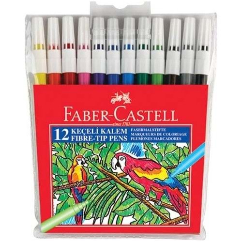 FABERCASTELL | 12 Lİ KEÇELİ KALEM YIKANABİLİR