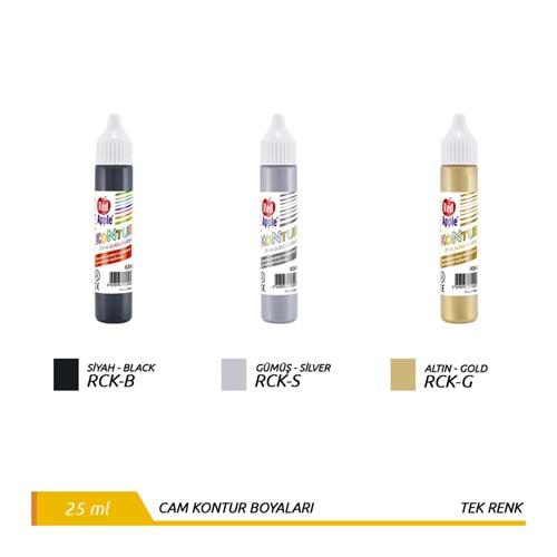 REDAPPLE | SİYAH KONTÖR BOYASI 25 ml