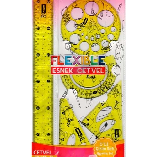 MİKRO | FL-05 ESNEK CETVEL 5 Lİ ÇİZİM SETİ