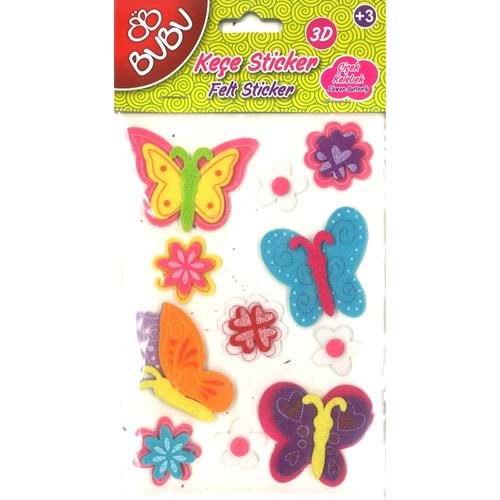 BUBU | 3D KEÇE STİCKER KÜÇÜK STS009(ST0028)