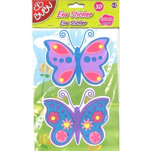 BU-BU | EVA STICKER 3D BÜYÜK 12Lİ(ST039/......044)