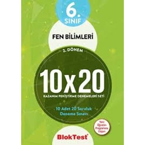 TUDEM | 6. SINIF BLOKTEST FEN BİLİMLERİ 10x20 KAZANIM DENEMELERİ 2. DÖNEM - 2021