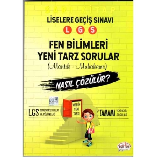 EDİTÖR | LGS FEN BİLİMLERİ YENİ TARZ MANTIK MUHAKEME SORULARI NASIL ÇÖZÜLÜR (SARI KİTAP) - 2022
