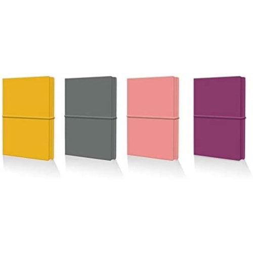 MOPAK | SUNİ DERİ KAPAK 96 yp DESENSİZ DEFTER 19x25 - DÜZ