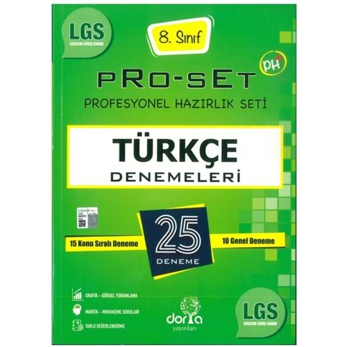 DORYA | 8. SINIF TÜRKÇE PRO-SET DNM.LERİ 20 SORU*25 DNM. - 2020