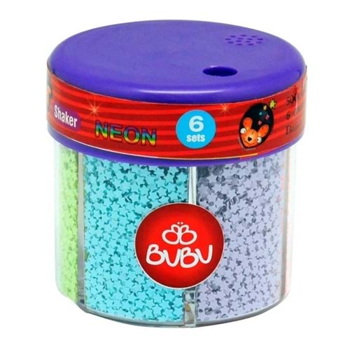 BU-BU | YILDIZLI KALPLİ PUL TOZ SİM STD.80 GR.(6'LI)