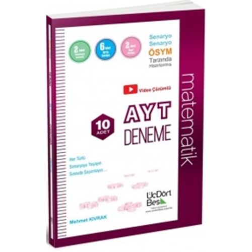 ÜÇDÖRTBEŞ | AYT MATEMATİK 8 Lİ DENEME - 2025