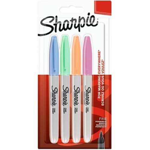 SHARPIE | FİNE PERMANENT MARKER CANLI - PASTEL RENKLER 4 LÜ 2065403 - 402