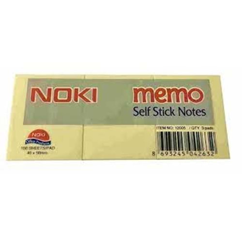 NOKİ | YAPIŞKANLI NOT KAĞIDI POST-İT KREM 40x50
