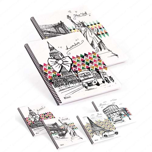 KESKİNCOLOR | WORD CİTİES A4 100 YP ÇİZGİLİ SPR DEFTER