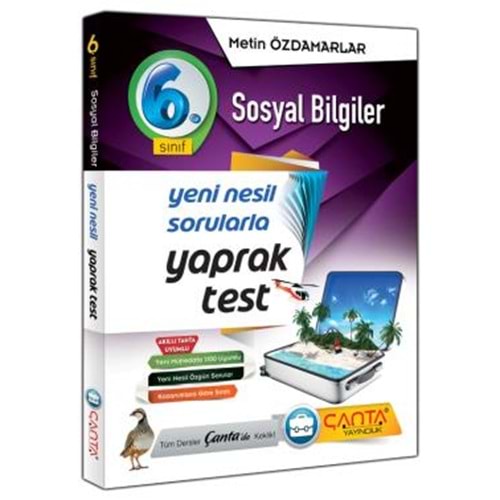 ÇANTA | 6.SINIF YAPRAK TEST SOSYAL BİLGİLER - 2022