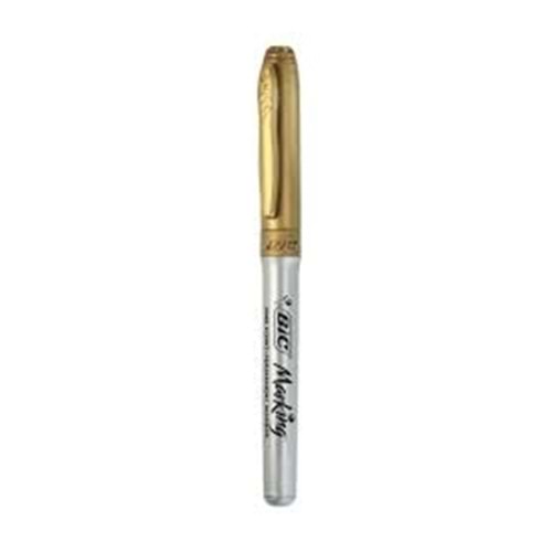 BIC | PERMANENT MARKÖR YUVARLAK UÇLU - ALTIN