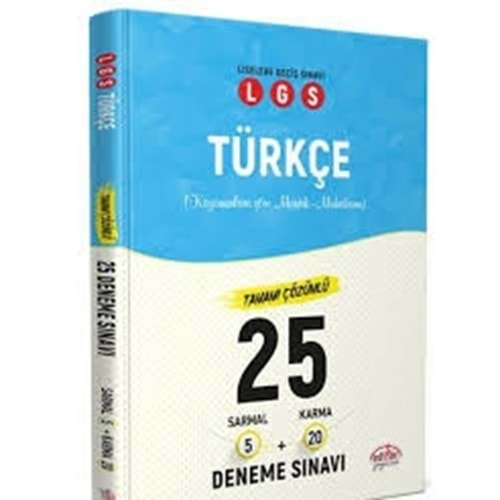 EDİTÖR | LGS TÜRKÇE 25 BRANŞ DENEMESİ NASIL ÇÖZÜLÜR - 2022