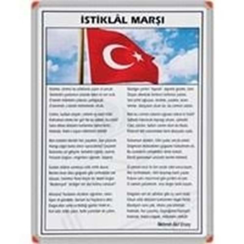 PANDA | MİLLİ LEVHA 35*50 İSTİKLAL MARŞI MDF