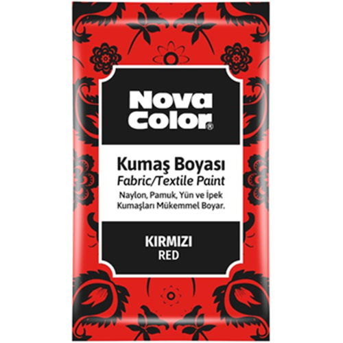NOVACOLOR | KUMAS BOYASİ TOZ KIRMIZI 12 GR - NC-901