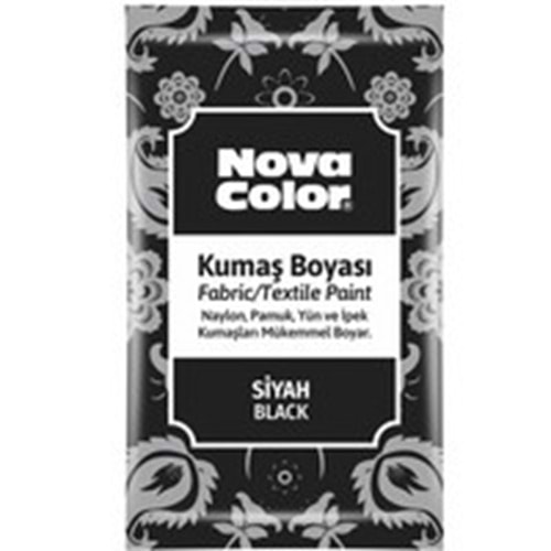 NOVACOLOR | KUMAS BOYASİ TOZ SİYAH 12 GR - NC-904