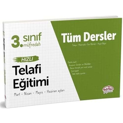 DATA | EDİTÖR 3.SINIF TÜM DERSLER TELAFİ EĞİTİMİ - 2022