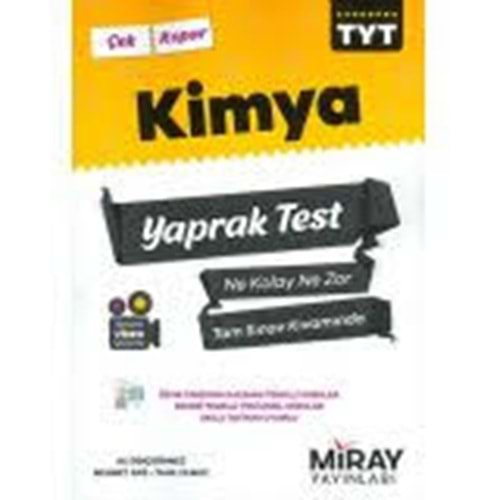 MİRAY | ÜNIVERSITEYE HAZIRLIK TYT KIMYA YAPRAK TESTLER - 2024