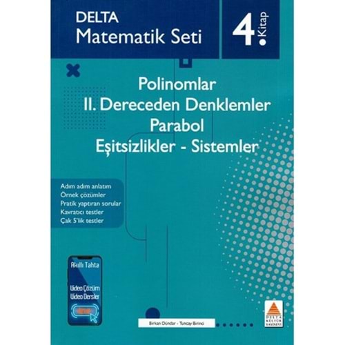 DELTA | MATEMATİK SETİ 4 (POLİNOMLAR-İKİNCİ DERECEDEN DENKLEMLER-PARABOL-EŞİTSİZLİK) - 2021