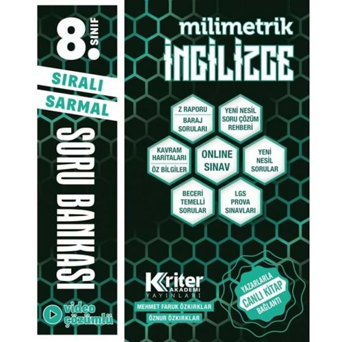 KRİTER | 8. SINIF İNGİLİZCE SORU BANKASI - 2023